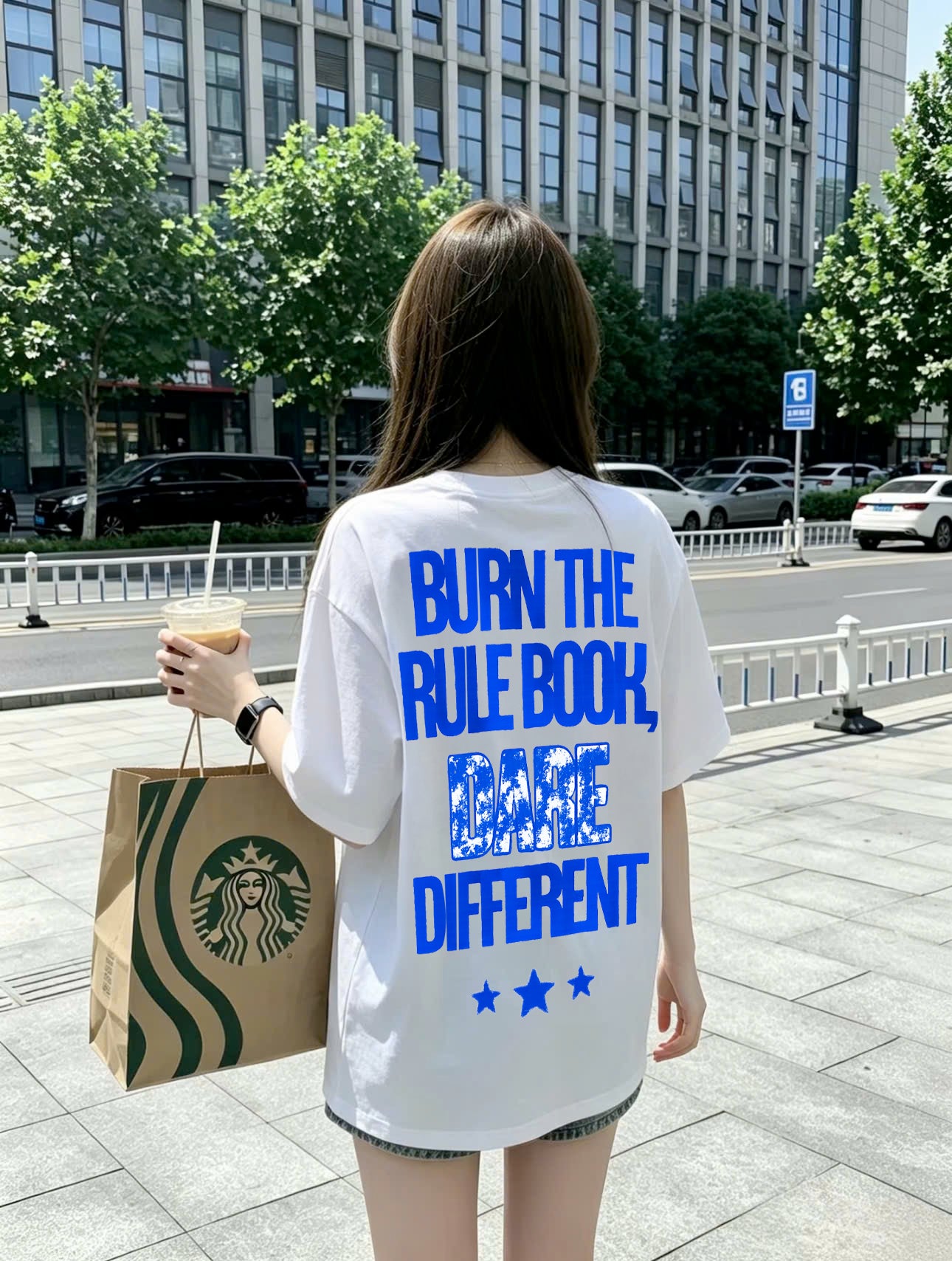 BURN THE RULE BOOK TEE